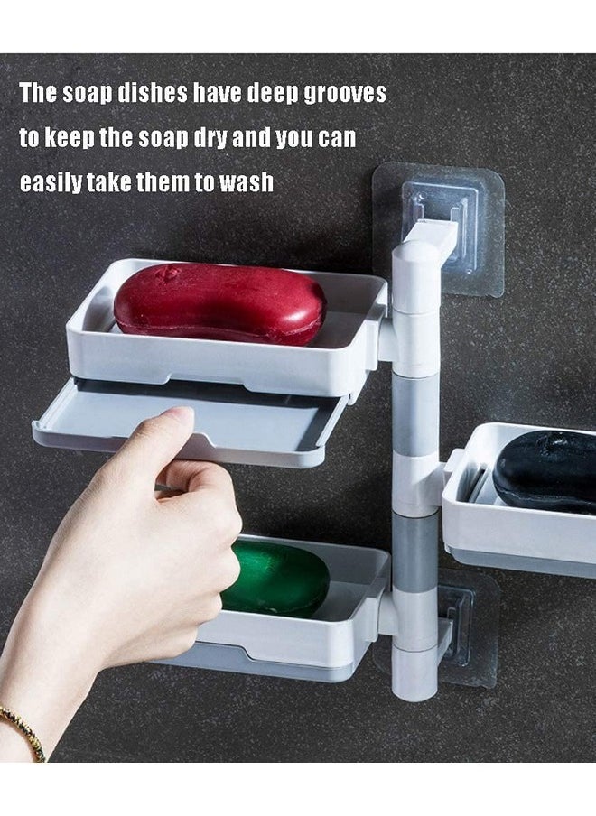 Zollyss Super Powerful Self-Adhesive 3 Layer Soap Dish Holder For Bathroom Shower And Kitchen Wall Mounted Rotatable Soap Holder Saver Box Storage(Metal;Acrylic;Stone, Off-White) - pzsku/Z3BF2C33EFCF9BA18C109Z/45/_/1740982562/31b9785a-2836-4621-b083-bfec1302f643