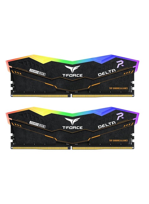 TEAMGROUP T-Force Delta TUF Gaming Alliance RGB DDR5 Ram 32GB Kit (2x16GB) 5200MHz (PC5-41600) CL40 Desktop Memory Module Ram (Black) for 600 Series Chipset - FF5D532G5200HC40CDC01