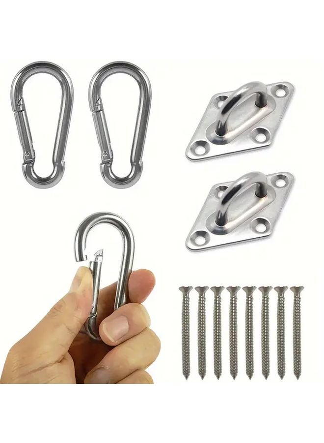 2 Pack 304 Stainless Steel Wall Mounted Ceiling Hooks For Hammock Gym Home Decor - Image 4