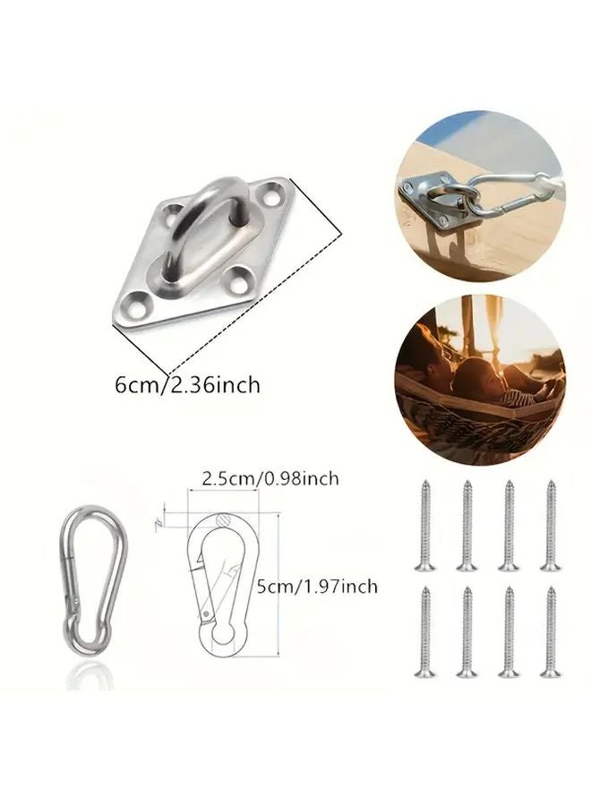 2 Pack 304 Stainless Steel Wall Mounted Ceiling Hooks For Hammock Gym Home Decor - Image 3