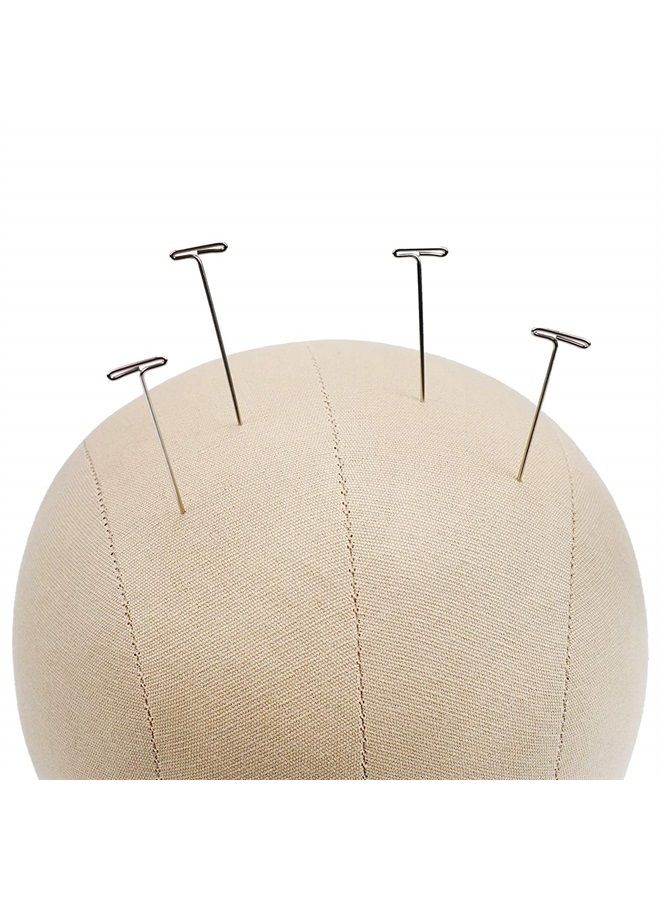 gexworldwide GEX Cork Canvas Block Head Mannequin Head Wig Display Styling Head With Mount Hole (Light Brown, 22") - Image 2