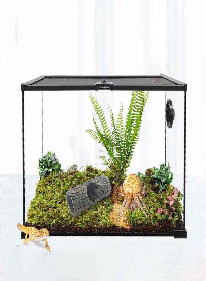 Repticircle Magnetic Reptile Hide Cave,Resin Hollow Tree Trunk Hideout for Crested Gecko, Lizard, and Snakes,Strong Magnet Climbing Toy & Terrarium Decor - Image 5