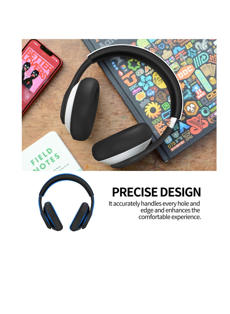 Silicone Case for Beats Studio Pro, 3 in 1 Anti-Scratch Ear Pad Case Cover/Shell Cover/Headband Cover for Beats Studio Pro, Accessories Soft Silicone Skin Protector for Beats Studio Pro, Black - Image 5