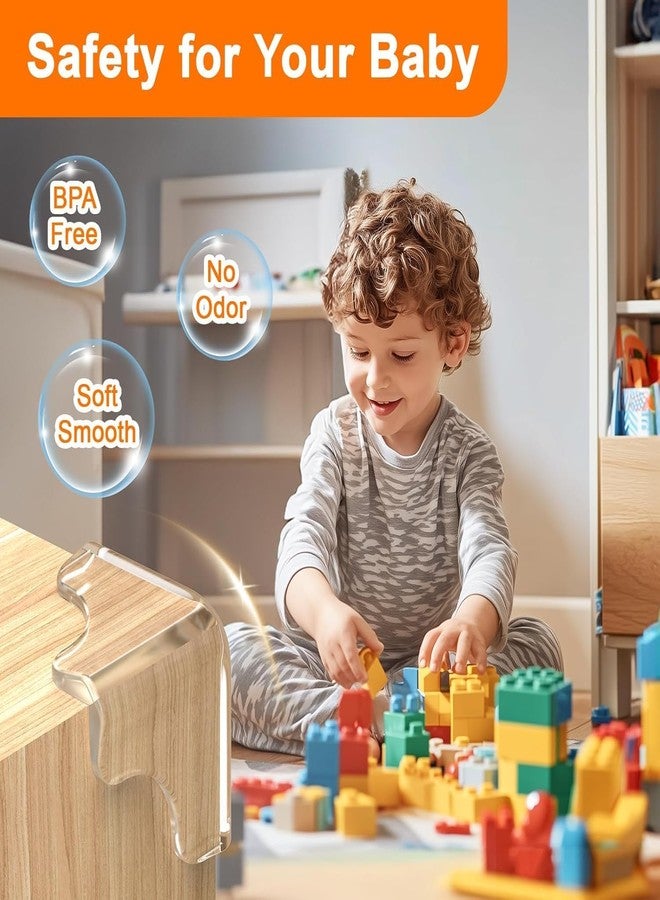 EXOMOON واقيات زوايا على شكل حرف T من إكسومون، واقيات زوايا للأطفال، مصدات حواف شفافة، مصدات ووسائد مقاومة للأطفال لتغطية حواف الأثاث والطاولات الحادة، زوايا طاولة شفافة (8) - Image 4