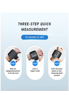 Generic Blood Pressure Machine & Monitors Digital Wrist Blood Pressure Machine Adjustable Cuff Bp Detector 2x99 Readings Memory Large Display Voice with Carrying Case Blood Pressure Wrist Detector Watch  - Image 5