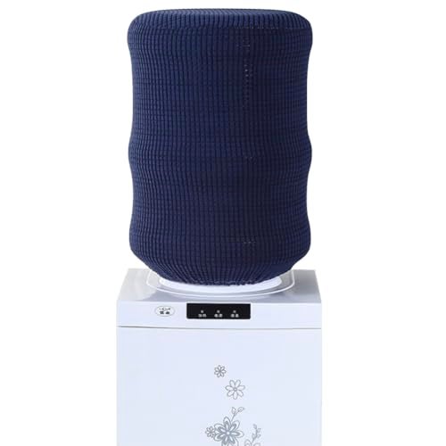 BAOZOON 5 Gallon Water Dispenser Barrel Cover - Durable High Stretchy Bucket Dust Cover for Water Cooler - Reusable Decor for Home Office (Dark Blue) - Image 1