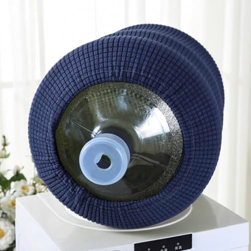 BAOZOON 5 Gallon Water Dispenser Barrel Cover - Durable High Stretchy Bucket Dust Cover for Water Cooler - Reusable Decor for Home Office (Dark Blue) - Image 4