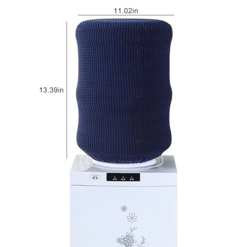 BAOZOON 5 Gallon Water Dispenser Barrel Cover - Durable High Stretchy Bucket Dust Cover for Water Cooler - Reusable Decor for Home Office (Dark Blue) - Image 2