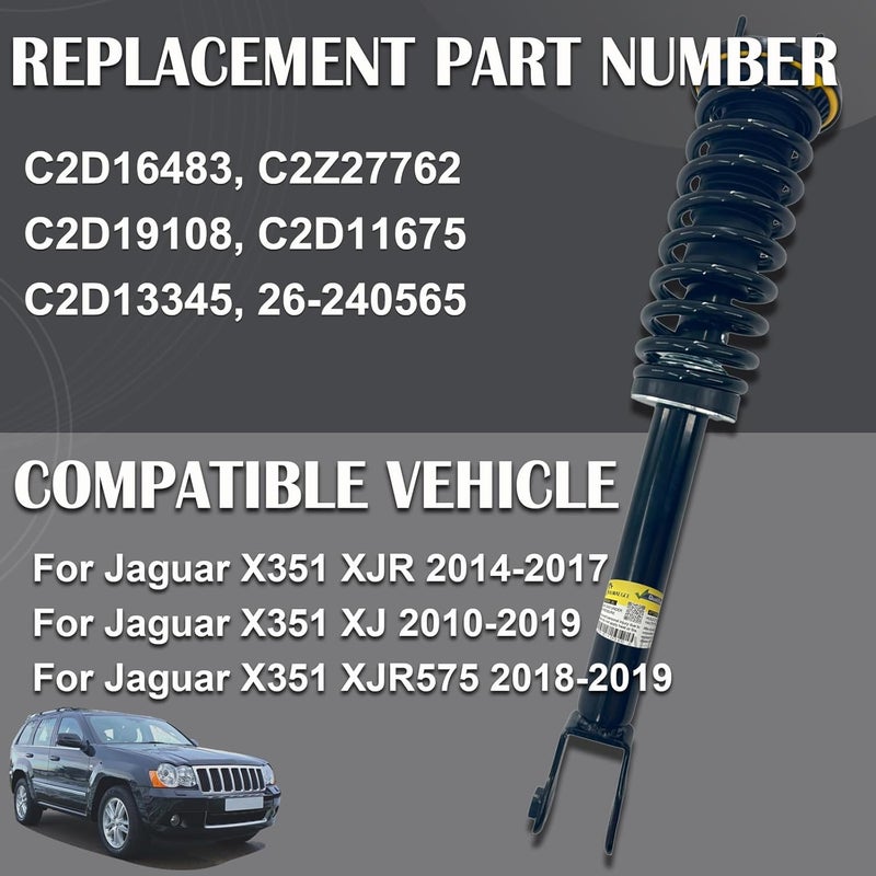 Kalmaegee Front Shock Strut Assembly for Jaguar XJ XJR X351 RWD 2010-2019 - Image 2