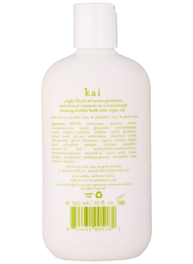 kai Bathing Bubbles, 12 Fl Oz., Bubble Bath Rich in argan Oil, Scented with Our Signature Gardenia Wrapped in White Exotics, Vegan, Cruelty Free, Made in the USA, - Image 4