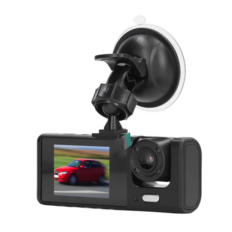 Car Traffic Recorder Night Vision 320mAh 3 Lens Front Rear Built in Camera 2.0 In IPS Mini USB 5V 2A HD Car Dashboard Recorder - Image 4