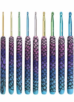 Excefore Crochet Hooks Kit, 9 Pcs Handle Knitting Crochet Magic Mermaid Crochet Hook 2.0-6.0mm Crochet Kit for Beginners, Exquisite Knitting Crochet Supplies  - Image 1