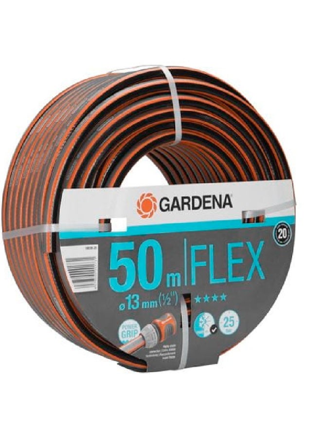 GARDENA خرطوم جاردينا سوبر فليكس 50م 1/2 بوصة بدون ملحق أسود/برتقالي 1/2" × 165' 18099 - Image 1