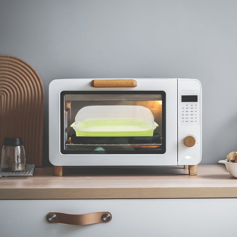1pc Steamed Buns Steamer Microwave Oven Kitchen Steamer Heats up for Kitchen (Green) - Image 4