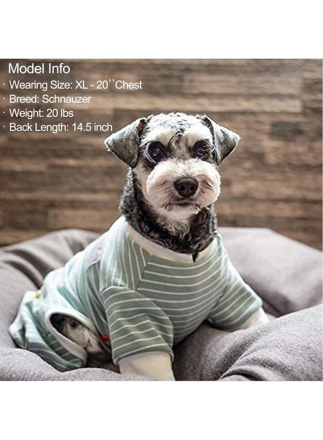 KYEESE Dog Pajamas Pjs Stretchable Dog Jumpsuit 4 Legs Strip PJS Hair Shedding Cover Good for Summer - Image 5