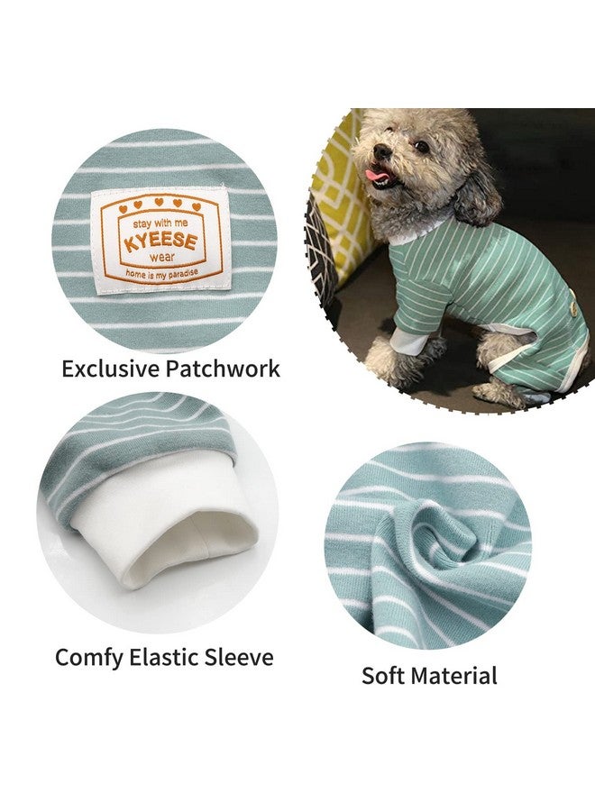 KYEESE Dog Pajamas Pjs Stretchable Dog Jumpsuit 4 Legs Strip PJS Hair Shedding Cover Good for Summer - Image 3