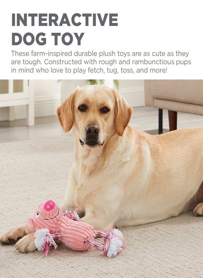 Outward Hound Ranch Roperz Pig Plush Squeaky Dog Toy - Image 3