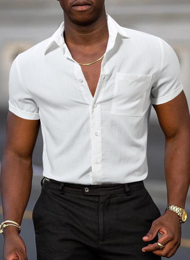 Take Two Men Textured Short Sleeve Shirt - Image 1