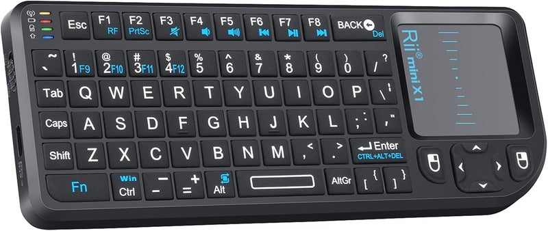 Beastron Rii 2.4G Mini Wireless Keyboard with Touchpad Mouse,Lightweight Portable Controller with USB Receiver Remote Control for Windows/Mac/Android/PC/Tablets/TV/Xbox/ PS3. X1-Black - Image 1