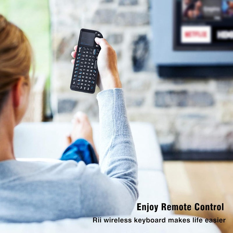 Beastron Rii 2.4G Mini Wireless Keyboard with Touchpad Mouse,Lightweight Portable Controller with USB Receiver Remote Control for Windows/Mac/Android/PC/Tablets/TV/Xbox/ PS3. X1-Black - Image 5