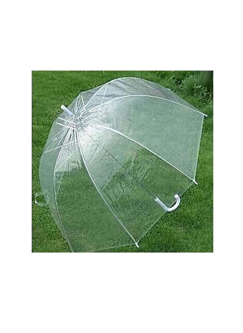 A transparent rain umbrella that opens automatically in the shape of a dome, wonderful viewing of rain beads, suitable for both sexes, the reverse folding mechanism allows you to fold the umbrella whi