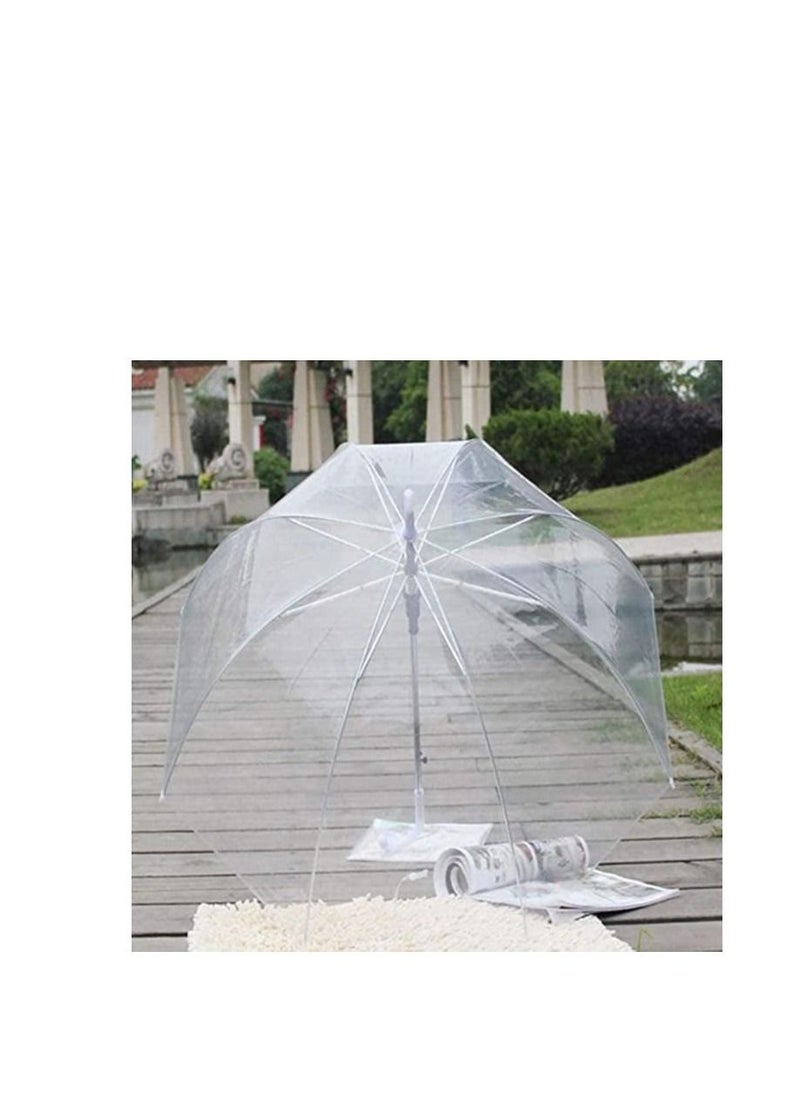 A transparent rain umbrella that opens automatically in the shape of a dome, wonderful viewing of rain beads, suitable for both sexes, the reverse folding mechanism allows you to fold the umbrella whi