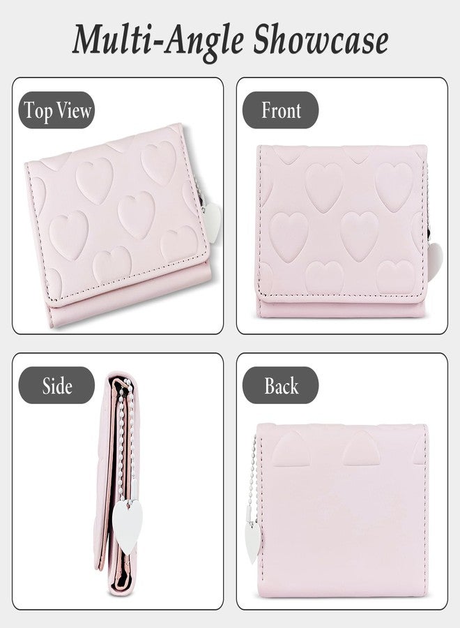 WisePoint Credit Card Wallet with Heart-shaped Pendant, PU Leather Credit Card Holder for Women and Girls, Cute Women's Wallet Card Holder Wallet for Shopping, Dating, Travel (black) - Image 5