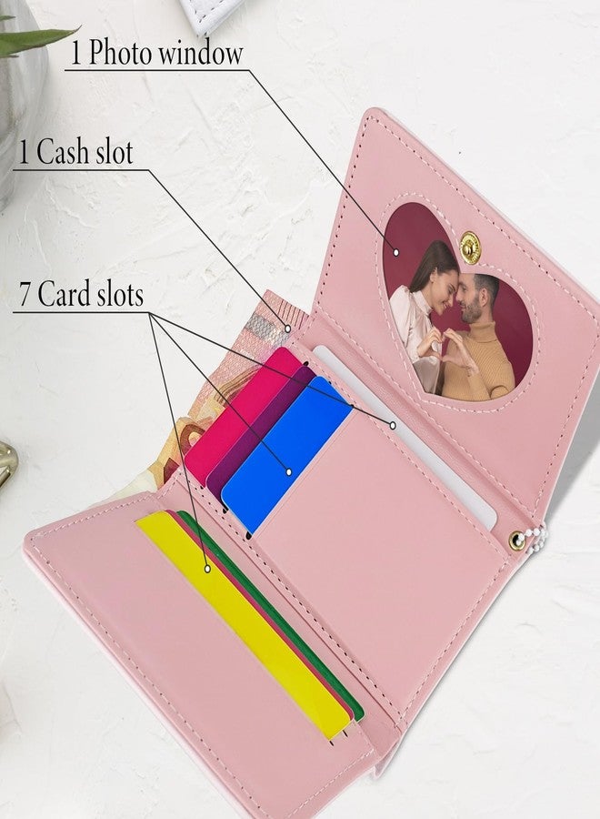 WisePoint Credit Card Wallet with Heart-shaped Pendant, PU Leather Credit Card Holder for Women and Girls, Cute Women's Wallet Card Holder Wallet for Shopping, Dating, Travel (black) - Image 4