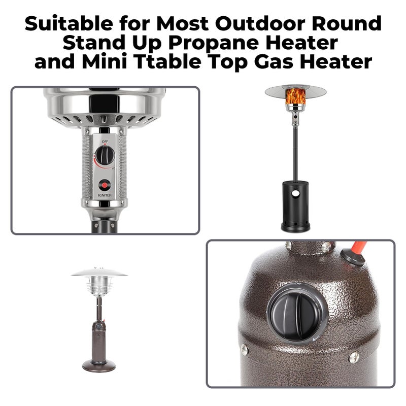 havyduti Outdoor Heater Replacement Parts, PropaneHeater Control Knob(4 pieces included),Suitable for Most Outdoor Round Stand Up, Pyramid and mini heater, Plastic Knob Control - Image 2