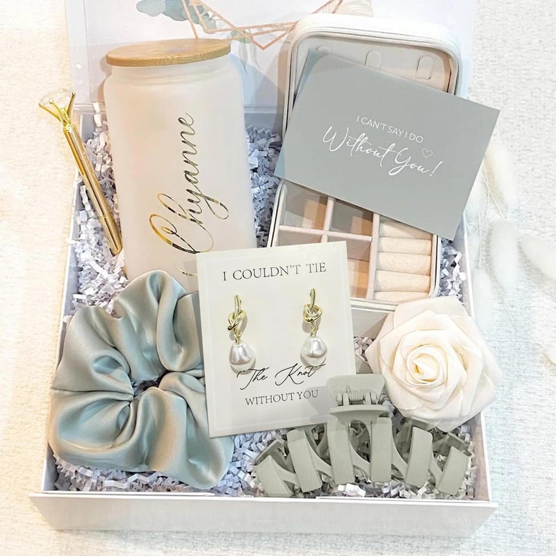 Frodete Bridesmaid Gifts Set Earrings for Bridesmaids Proposal Gifts Jewelry Bridal Party Accessories Wedding Day Will You Be My Bridesmaid - Image 5