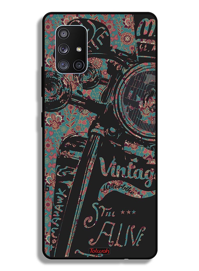 Tolwak Samsung Galaxy A71 5G Protective Case Cover Vintage Motorbike - Image 1