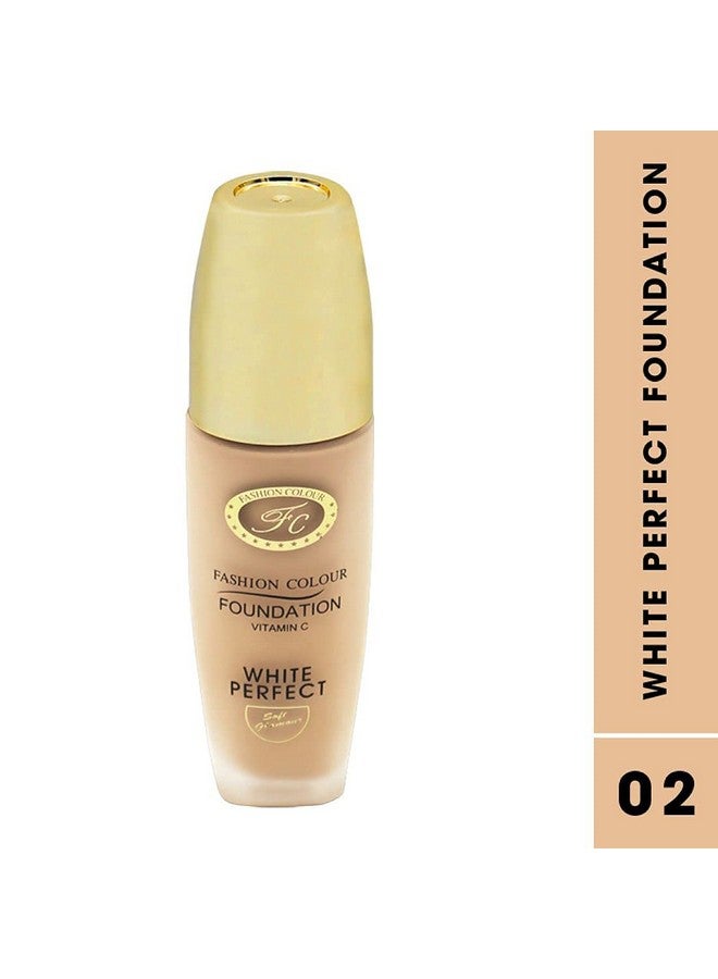 Fashion Colour Vitamin C Foundation | Water-Resistant | Medium To Buildable Coverage | Lightweight | Easy To Blend | With Vitamin C | 02 Rose Ivory | 40Ml - Image 2