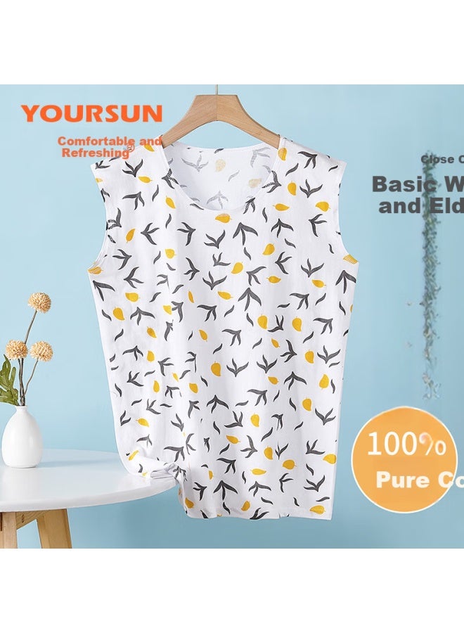 Your Sun Yiershuang Large Size Loose-fitting Tank Top For Middle-aged And Elderly Women, Thin Summer Undershirt Vest Underwear Base Layer Gift For Mom - Image 1