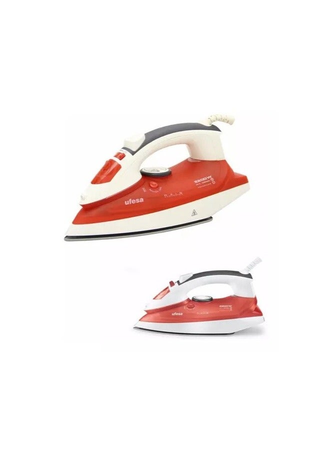 UFESA PV1515 Steam Iron, Red & White, Easy-to-Clean & Store – Powerful Home Ironing - Image 2