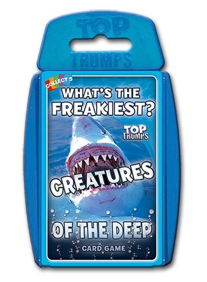 Top Trumps Top Trumps Creatures of The Deep Classic Card Game, Learn Facts About The Blue Blubber Jellyfish, Octopus and Penguins in This Educational Packed Game, Gift and Toy for Boys and Girls Aged 6 Plus - Image 1