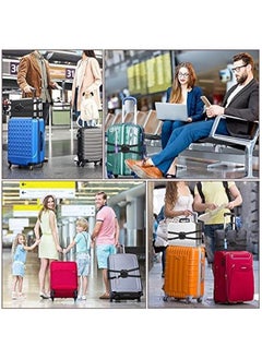 Generic 4 Pack Luggage Straps and Luggage Tags Luggage Straps for Suitcases Add a Bag Adjustable Suitcase Belts Elastic Bag Bungees Travel Suitcase Tags for Travel Accessories  - Image 2