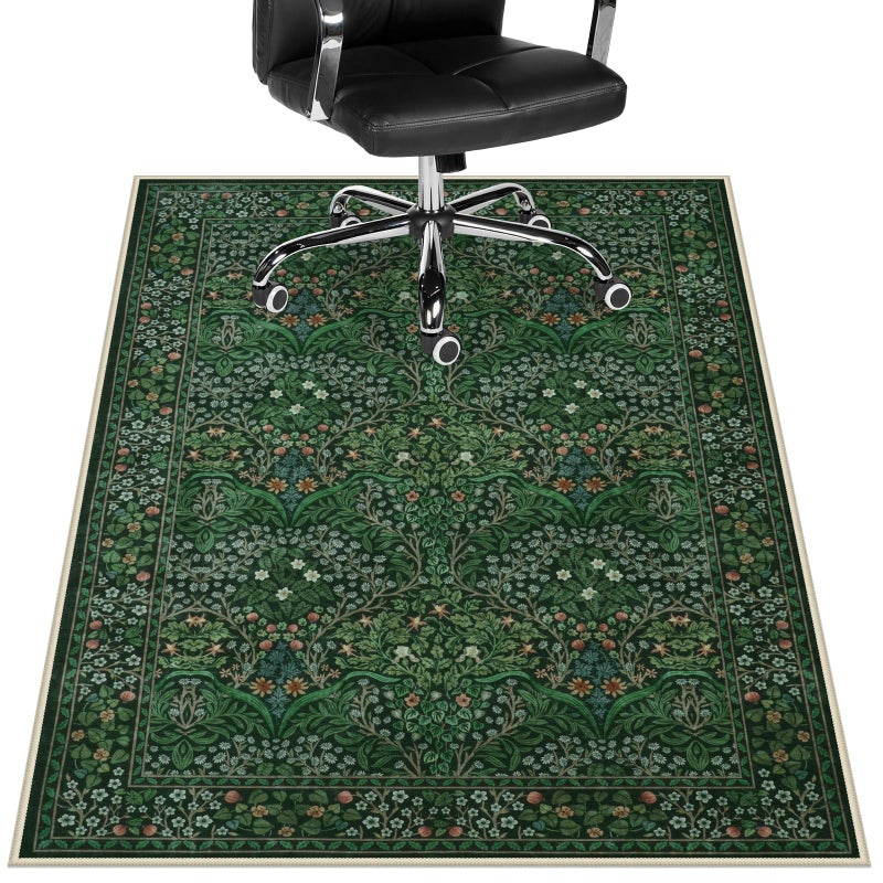 Anidaroel Home Office Chair Mat for Hardwood Floor, 36"x48" Desk Floor Mat for Hard Floors, Under Desk Rug for Rolling Chair, Antil-Sip Large Protector Mat for Office Chair, Easy to Roll - Image 1