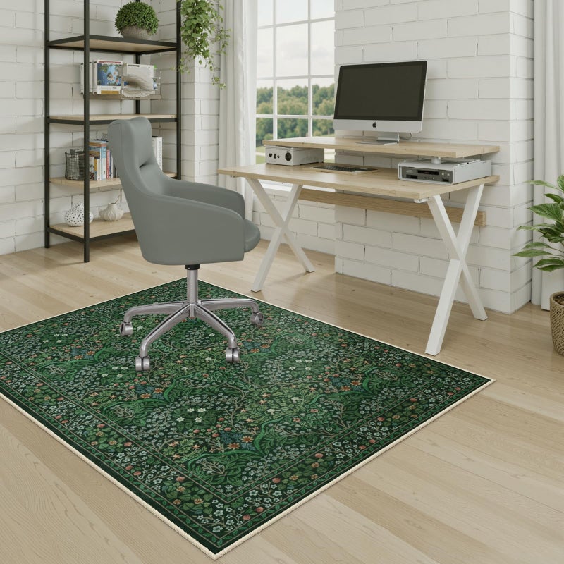 Anidaroel Home Office Chair Mat for Hardwood Floor, 36"x48" Desk Floor Mat for Hard Floors, Under Desk Rug for Rolling Chair, Antil-Sip Large Protector Mat for Office Chair, Easy to Roll - Image 2