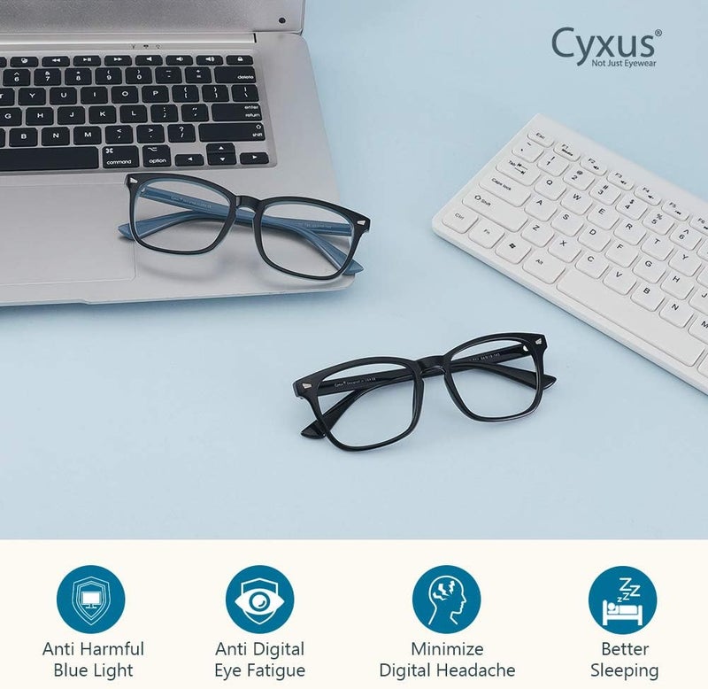 Cyxus Blue Light Glasses for Men Women Reduce Eye Strain UV Blocking for Computer Screen 8082 - Image 3