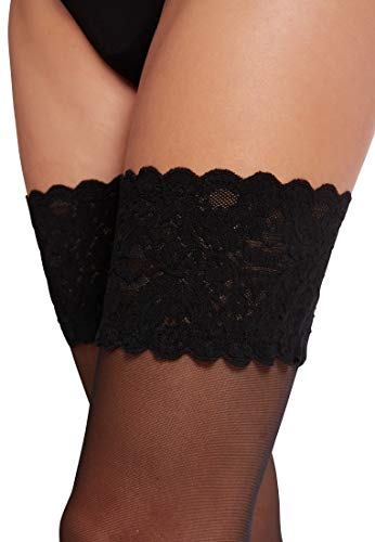 Wolford Satin Touch 20 Stay-Up For Women Black X-Small - Image 3