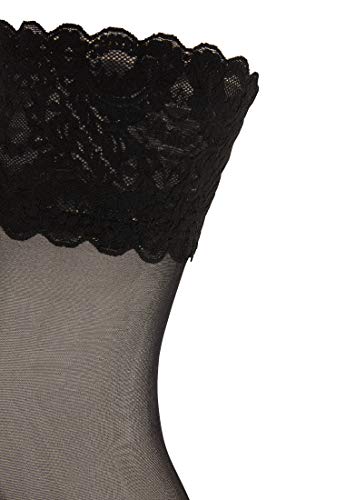 Wolford Satin Touch 20 Stay-Up For Women Black X-Small - Image 5