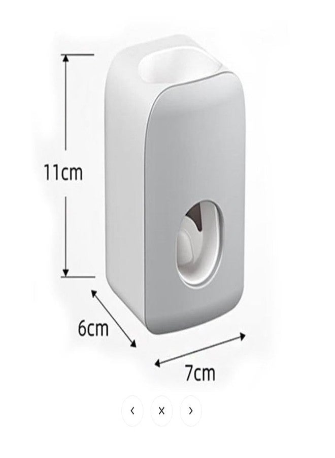 KRUPAVI Toothpaste Dispenser Wall Mounted for Bathroom Automatic Toothpaste Squeezer for Kids and Adult, Space-Saving Bathroom Organizer, Non-Drill, Water-Resistant (1 Pcs) - Image 3