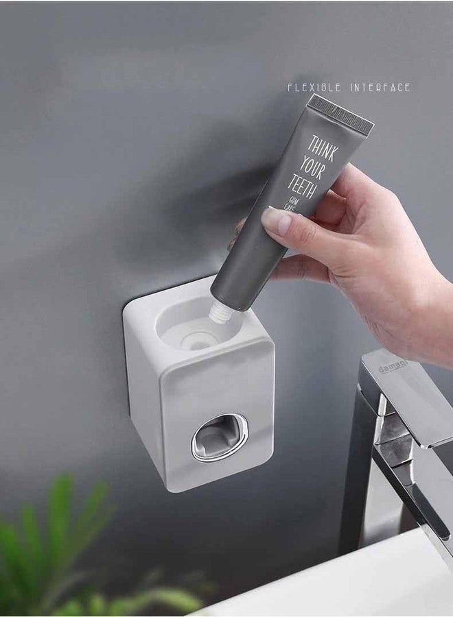 KRUPAVI Toothpaste Dispenser Wall Mounted for Bathroom Automatic Toothpaste Squeezer for Kids and Adult, Space-Saving Bathroom Organizer, Non-Drill, Water-Resistant (1 Pcs) - Image 4