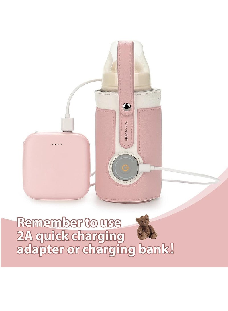 Portable Bottle Warmer, Bottle Warmer with 2A USB Wall Charger, with 3 Temperature Control, USB Baby Bottle Warmer for Breastmilk or Formula for Travel and Other Outdoor Activities - Image 5