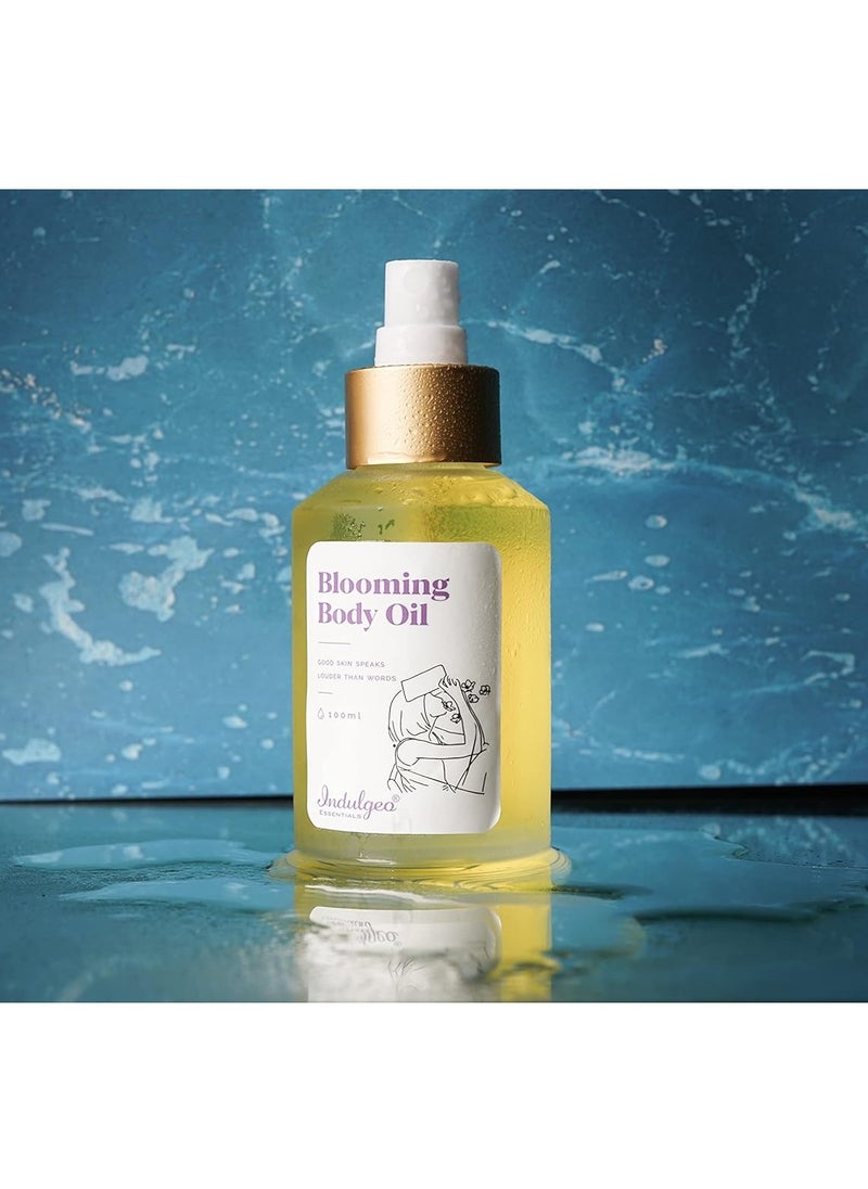 Indulgeo ESSENTIALS INDULGEO ESSENTIALS Duo Combo Hermosa Body Oil 100Ml and Blooming Body Oil 100Ml Pack of 2  - Image 5