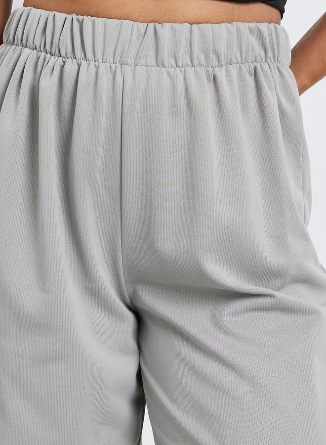 Styli Women Grey Wide Leg Joggers - Image 3