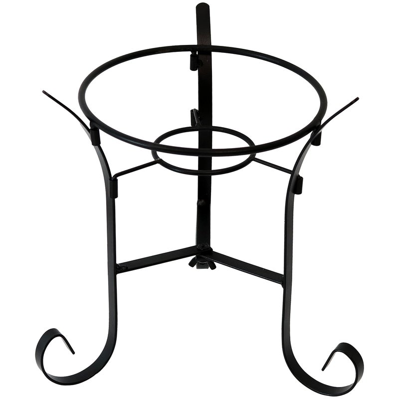 Sunnydaze Sunnydaze Black Steel Gazing Ball Stand Outdoor for 10Inch or 12Inch Garden Gazing Globes  9Inch H  Traditional 