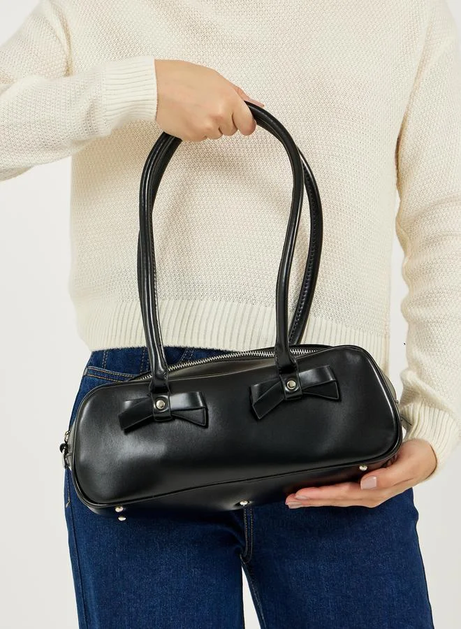Styli Ribbon Design Shoulder Bag with Dual Handle
