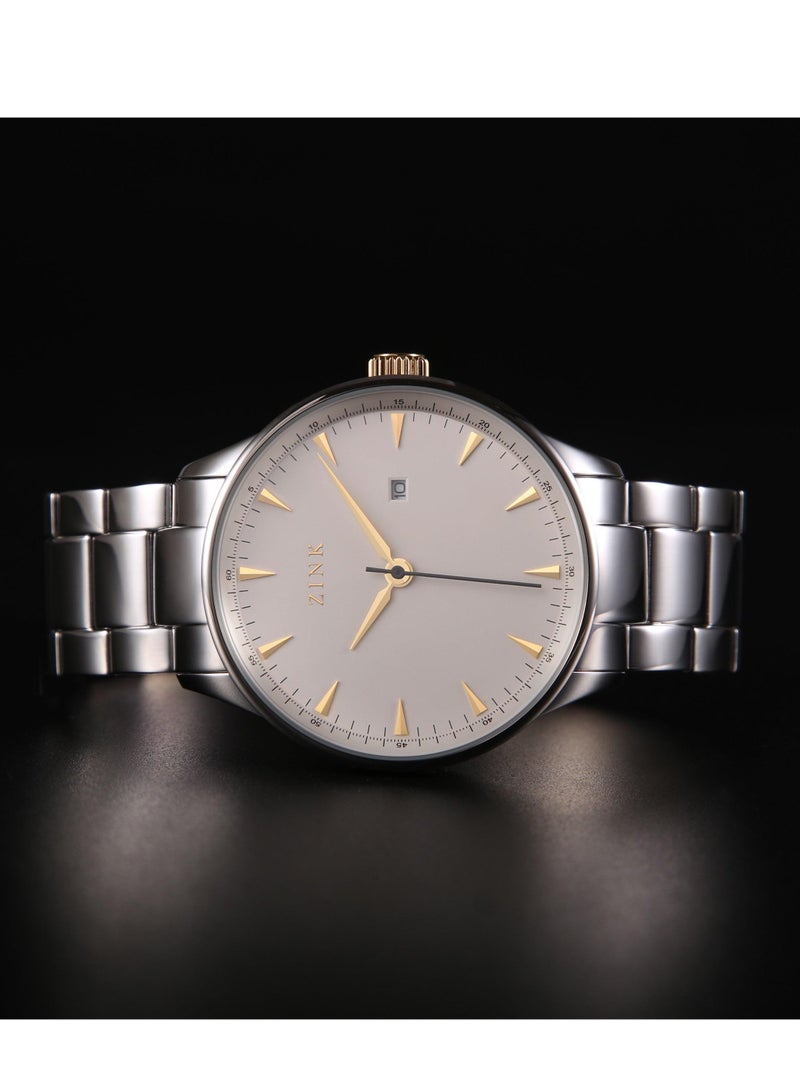 زنك ساعة ZINK ZK127G1SS-T6 الفضية الأنيقة للرجال من الفولاذ المقاوم للصدأ - Image 5