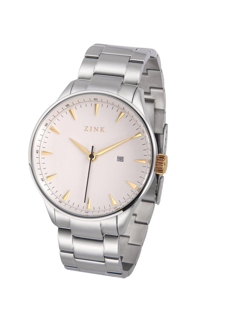 زنك ساعة ZINK ZK127G1SS-T6 الفضية الأنيقة للرجال من الفولاذ المقاوم للصدأ - Image 3